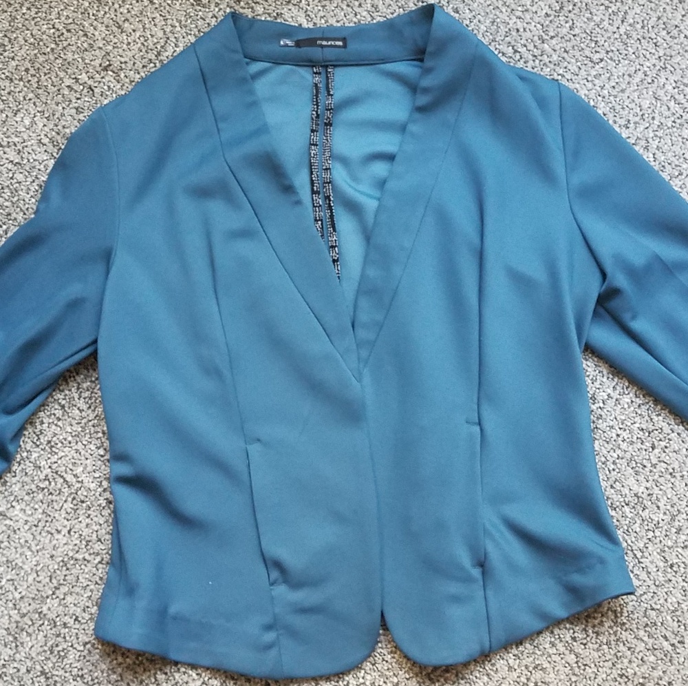 Maurice Turquoise causal blazer